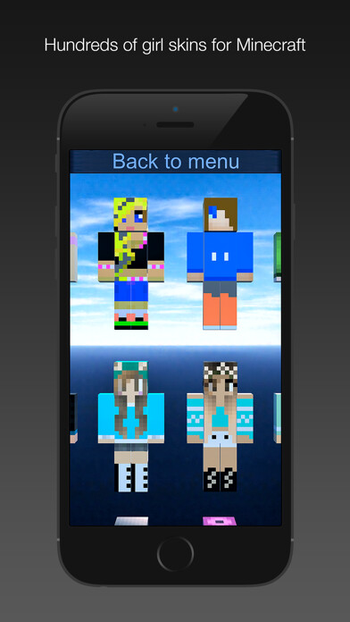 Emulate iPhone app Girl Skins for Minecraft MC PE using MyAndroid Emulate iPhone app Girl Skins for Minecraft MC PE using MyAndroid