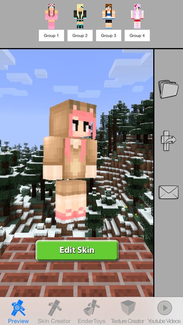 Emulate iPhone app Girls Skins Pro for Minecraft Game Textures Skin using MyAndroid Emulate iPhone app Girls Skins Pro for Minecraft Game Textures Skin using MyAndroid