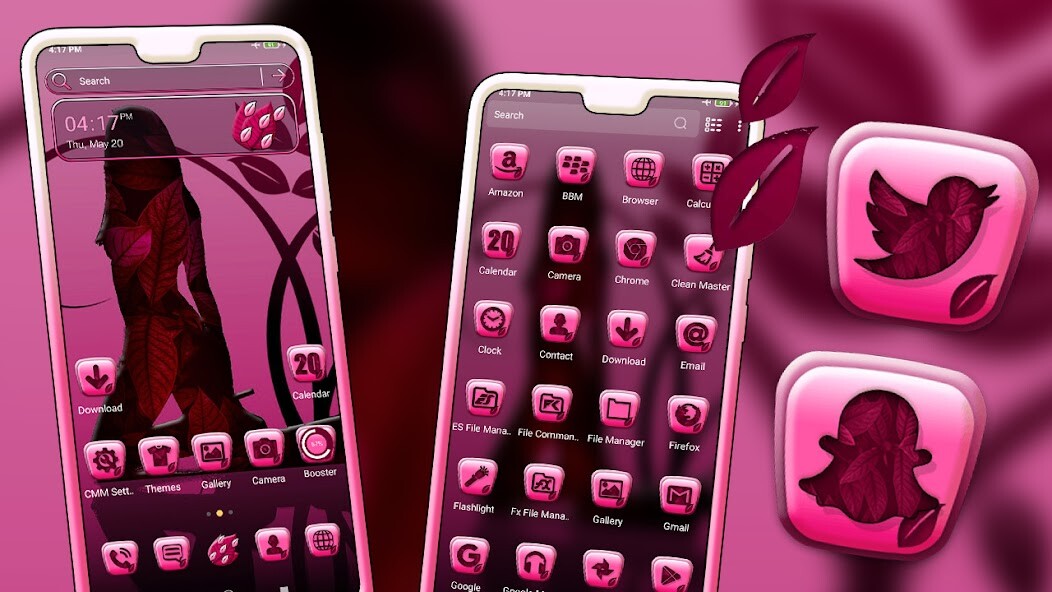 Run android online APK Girly Shadow Launcher Theme from MyAndroid or emulate Girly Shadow Launcher Theme using MyAndroid