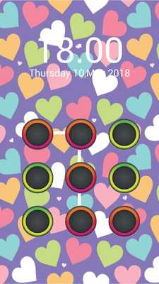 Emulate Android APK Girly Wallpapers Pattern Lock Screen