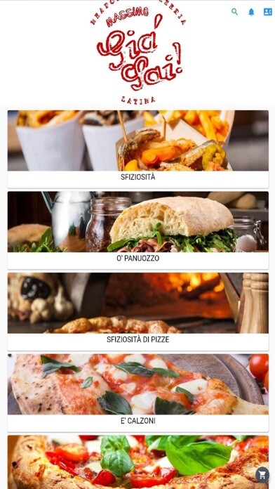 Emulate iPhone app Già Sai Delivery using MyAndroid