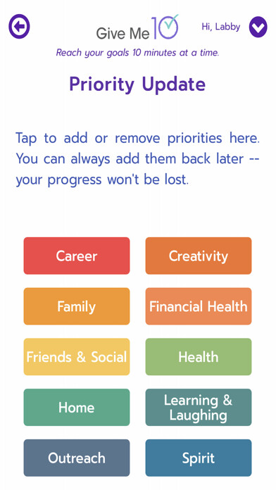 Emulate iPhone app Give Me 10 Goal Setting using MyAndroid Emulate iPhone app Give Me 10 Goal Setting using MyAndroid
