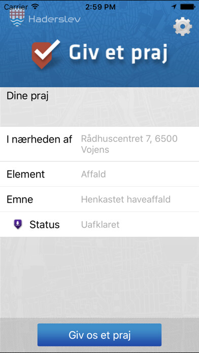Emulate iPhone app Giv et praj - Haderslev using MyAndroid