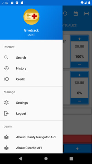 Run android online APK Givetrack+ from MyAndroid or emulate Givetrack+ using MyAndroid