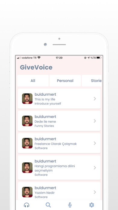 Emulate iPhone app GiveVoice - Share Audio Story using MyAndroid Emulate iPhone app GiveVoice - Share Audio Story using MyAndroid