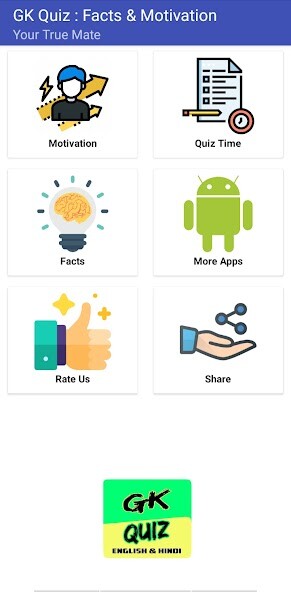 Run android online APK GK Quiz : Facts  Motivations from MyAndroid or emulate GK Quiz : Facts  Motivations using MyAndroid