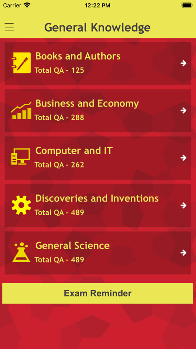 Emulate iPhone app GK World Quiz - Exam Reminder using MyAndroid Emulate iPhone app GK World Quiz - Exam Reminder using MyAndroid