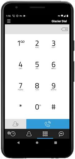 Run android online APK Glacier Dial from MyAndroid or emulate Glacier Dial using MyAndroid