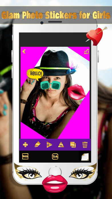 Emulate iPhone app Glam Photo Stickers for Girls–Sticker Image Editor using MyAndroid Emulate iPhone app Glam Photo Stickers for Girls–Sticker Image Editor using MyAndroid