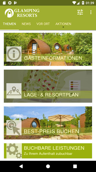 Run android online APK Glamping Resorts from MyAndroid or emulate Glamping Resorts using MyAndroid