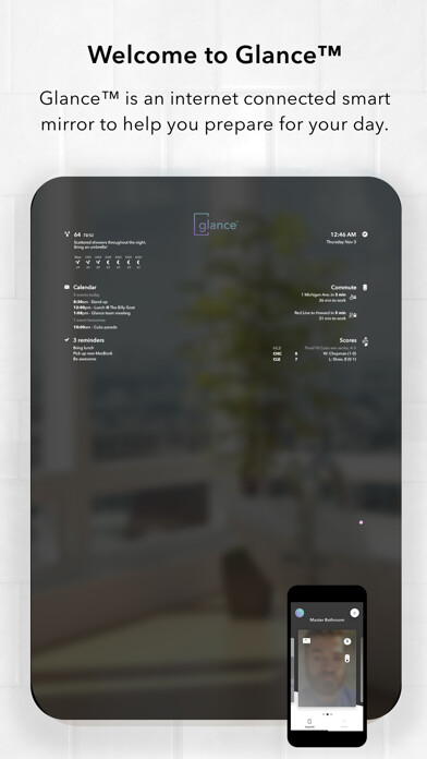 Emulate iPhone app Glance Mirror using MyAndroid
