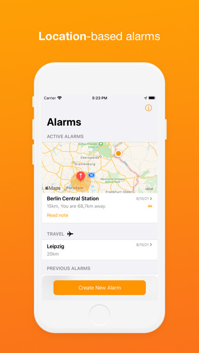 Emulate iPhone app Glarm: Location-based alarms using MyAndroid Emulate iPhone app Glarm: Location-based alarms using MyAndroid