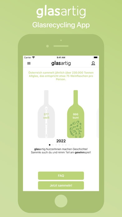 Emulate iPhone app glasartig - Glas Recycling using MyAndroid Emulate iPhone app glasartig - Glas Recycling using MyAndroid