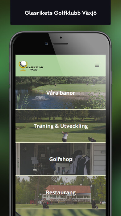 Emulate iPhone app Glasrikets Golfklubb Växjö using MyAndroid Emulate iPhone app Glasrikets Golfklubb Växjö using MyAndroid