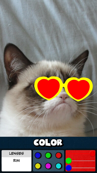 Emulate iPhone app Glasses Color Stickers using MyAndroid Emulate iPhone app Glasses Color Stickers using MyAndroid