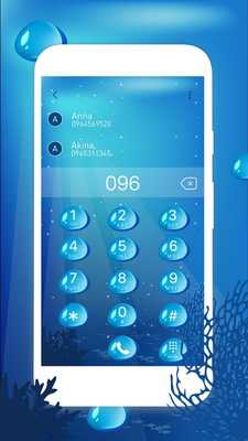 Emulate Android APK Glass Water Contact Theme - 3D Phone Dialer 2018