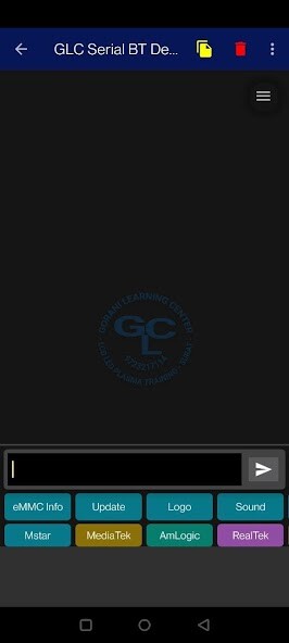 Run android online APK GLC Bluetooth Serial Terminal from MyAndroid or emulate GLC Bluetooth Serial Terminal using MyAndroid