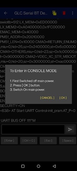 Emulate GLC Bluetooth Serial Terminal from MyAndroid or run GLC Bluetooth Serial Terminal using MyAndroid