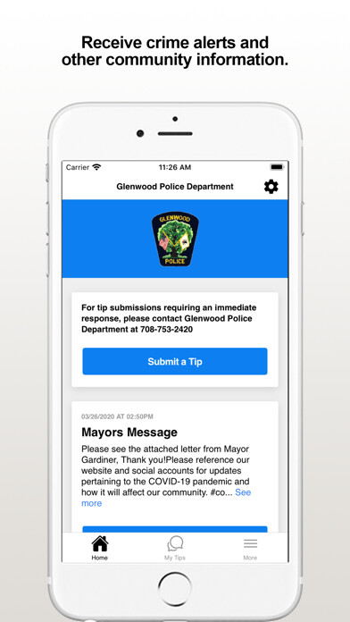 Emulate iPhone app Glenwood PD using MyAndroid Emulate iPhone app Glenwood PD using MyAndroid