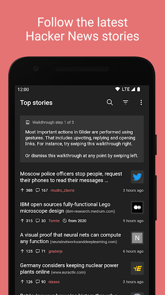 Run android online APK Glider for Hacker News from MyAndroid or emulate Glider for Hacker News using MyAndroid