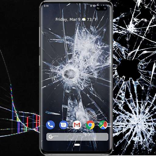 Run android online APK glitch broken screen wallpaper from MyAndroid or emulate glitch broken screen wallpaper using MyAndroid