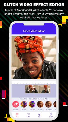 Run android online APK Glitch Video Editor : Effect from MyAndroid or emulate Glitch Video Editor : Effect using MyAndroid