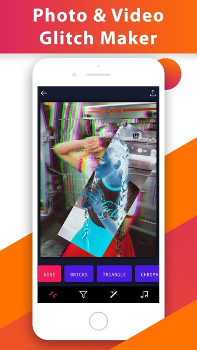 Emulate iPhone app Glitch Video Photo 3D Effect.s using MyAndroid