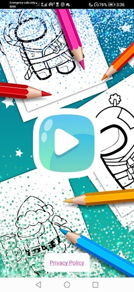 Run android online APK Glitter Among us Coloring Book from MyAndroid or emulate Glitter Among us Coloring Book using MyAndroid