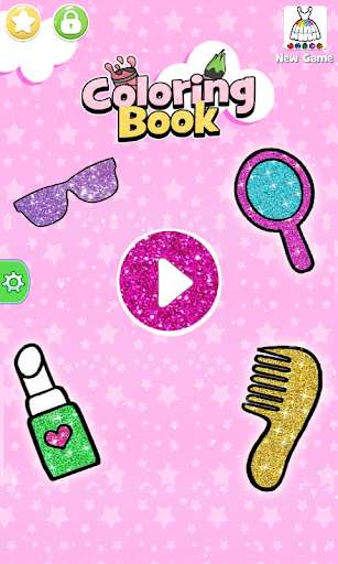 Run android online APK Glitter Beauty Accessories Coloring and drawing from MyAndroid or emulate Glitter Beauty Accessories Coloring and drawing using MyAndroid