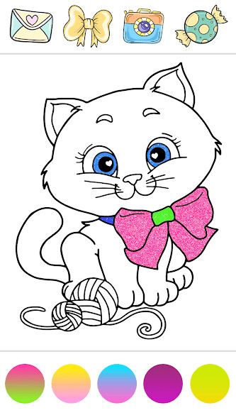 Run android online APK Glitter cats coloring from MyAndroid or emulate Glitter cats coloring using MyAndroid