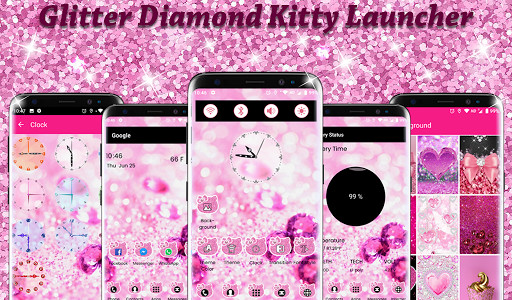 Run android online APK Glitter Diamond Kitty Launcher from MyAndroid or emulate Glitter Diamond Kitty Launcher using MyAndroid