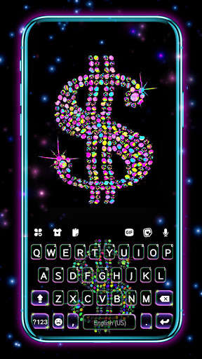 Run android online APK Glitter Dollar Live Keyboard Background from MyAndroid or emulate Glitter Dollar Live Keyboard Background using MyAndroid