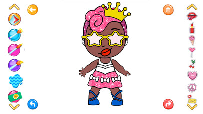 Emulate iPhone app Glitter Dolls coloring book using MyAndroid Emulate iPhone app Glitter Dolls coloring book using MyAndroid