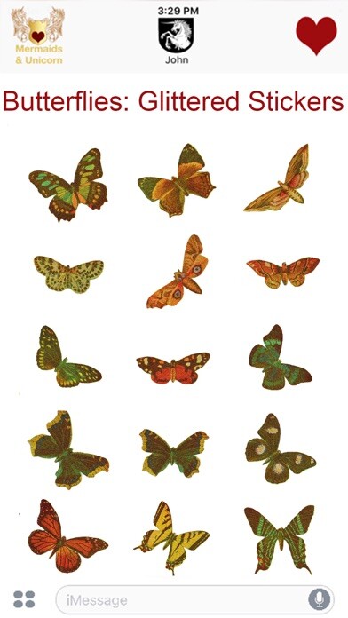 Emulate iPhone app Glittered Butterflies using MyAndroid