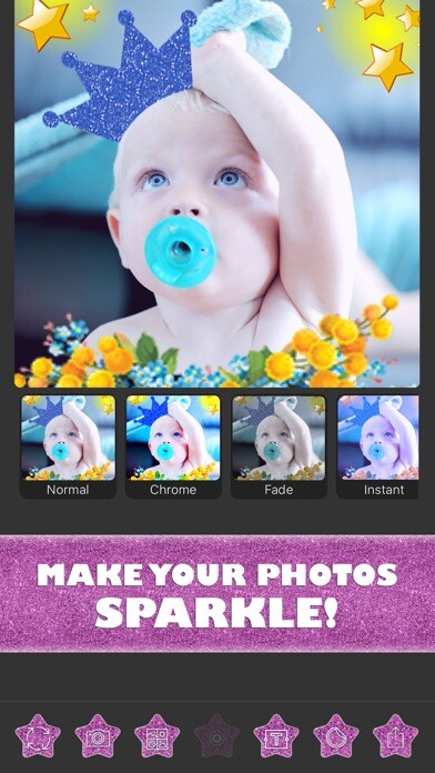 Emulate iPhone app Glitter Effect For Pictures using MyAndroid