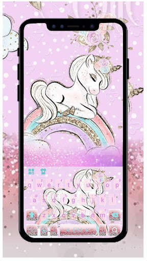 Run android online APK Glitter Fantasy Unicorn Keyboard Theme from MyAndroid or emulate Glitter Fantasy Unicorn Keyboard Theme using MyAndroid