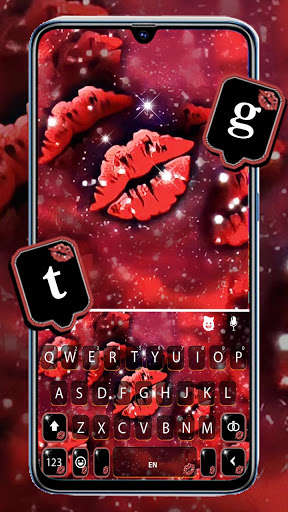 Run android online APK Glitter Kissing Lips Keyboard Background from MyAndroid or emulate Glitter Kissing Lips Keyboard Background using MyAndroid