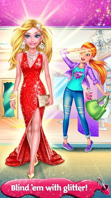Emulate iPhone app Glitter Makeup Salon using MyAndroid