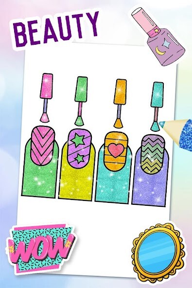 Run android online APK Glitter Nail Coloring Book from MyAndroid or emulate Glitter Nail Coloring Book using MyAndroid