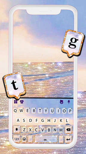 Run android online APK Glitter Ocean Live Keyboard Background from MyAndroid or emulate Glitter Ocean Live Keyboard Background using MyAndroid
