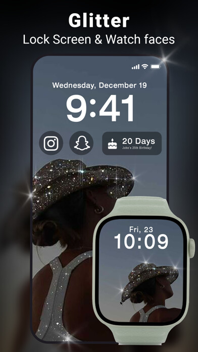 Emulate iPhone app Glitter Wallpapers Lock Screen using MyAndroid Emulate iPhone app Glitter Wallpapers Lock Screen using MyAndroid