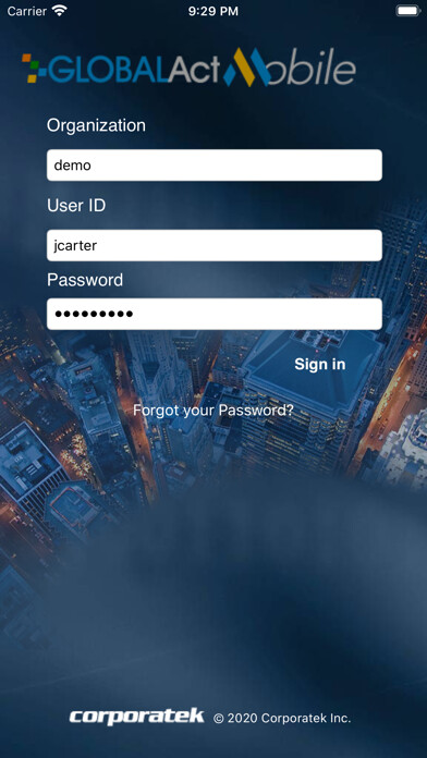Emulate iPhone app GlobalAct Mobile using MyAndroid Emulate iPhone app GlobalAct Mobile using MyAndroid