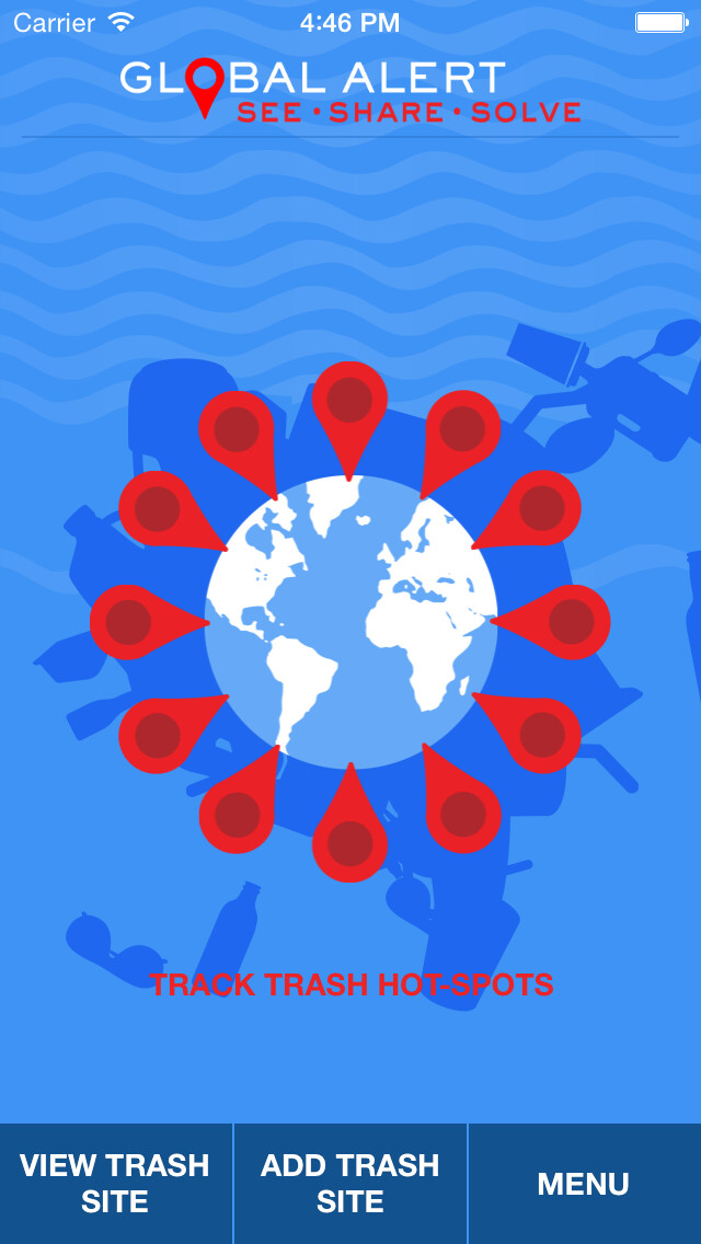 Emulate iPhone app Global Alert – Floating Trash using MyAndroid