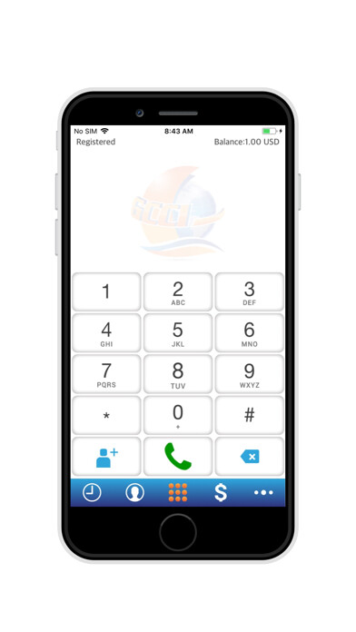 Emulate iPhone app Global Calling Card Inc. GCCI using MyAndroid
