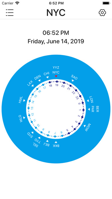 Emulate iPhone app Global Clock using MyAndroid