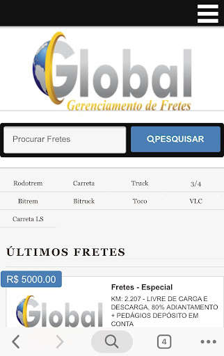 Run android online APK GlobalFretes from MyAndroid or emulate GlobalFretes using MyAndroid Run android online APK GlobalFretes from MyAndroid or emulate GlobalFretes using MyAndroid