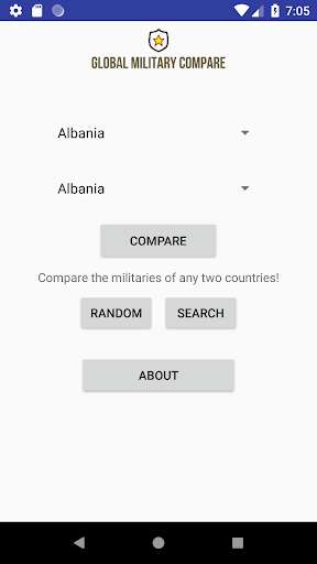 Run android online APK Global Military Compare from MyAndroid or emulate Global Military Compare using MyAndroid
