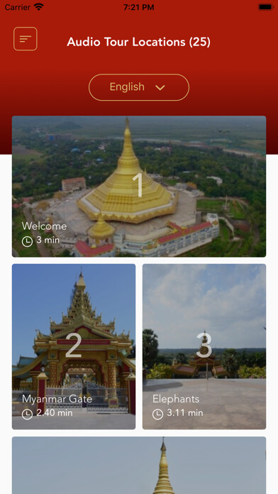 Emulate iPhone app Global Vipassana Pagoda using MyAndroid