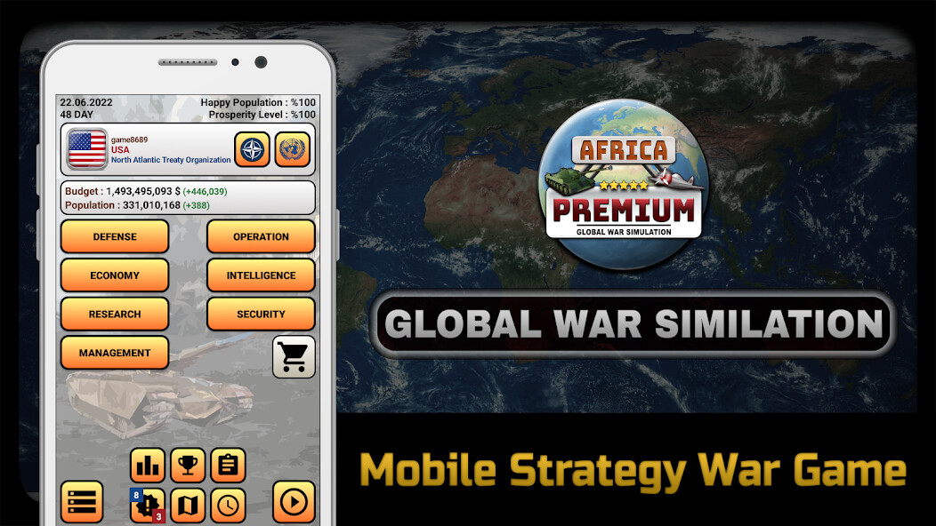 Run android online APK Global War Sim Africa PREMIUM from MyAndroid or emulate Global War Sim Africa PREMIUM using MyAndroid