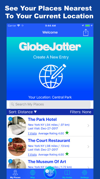 Emulate iPhone app GlobeJotter using MyAndroid